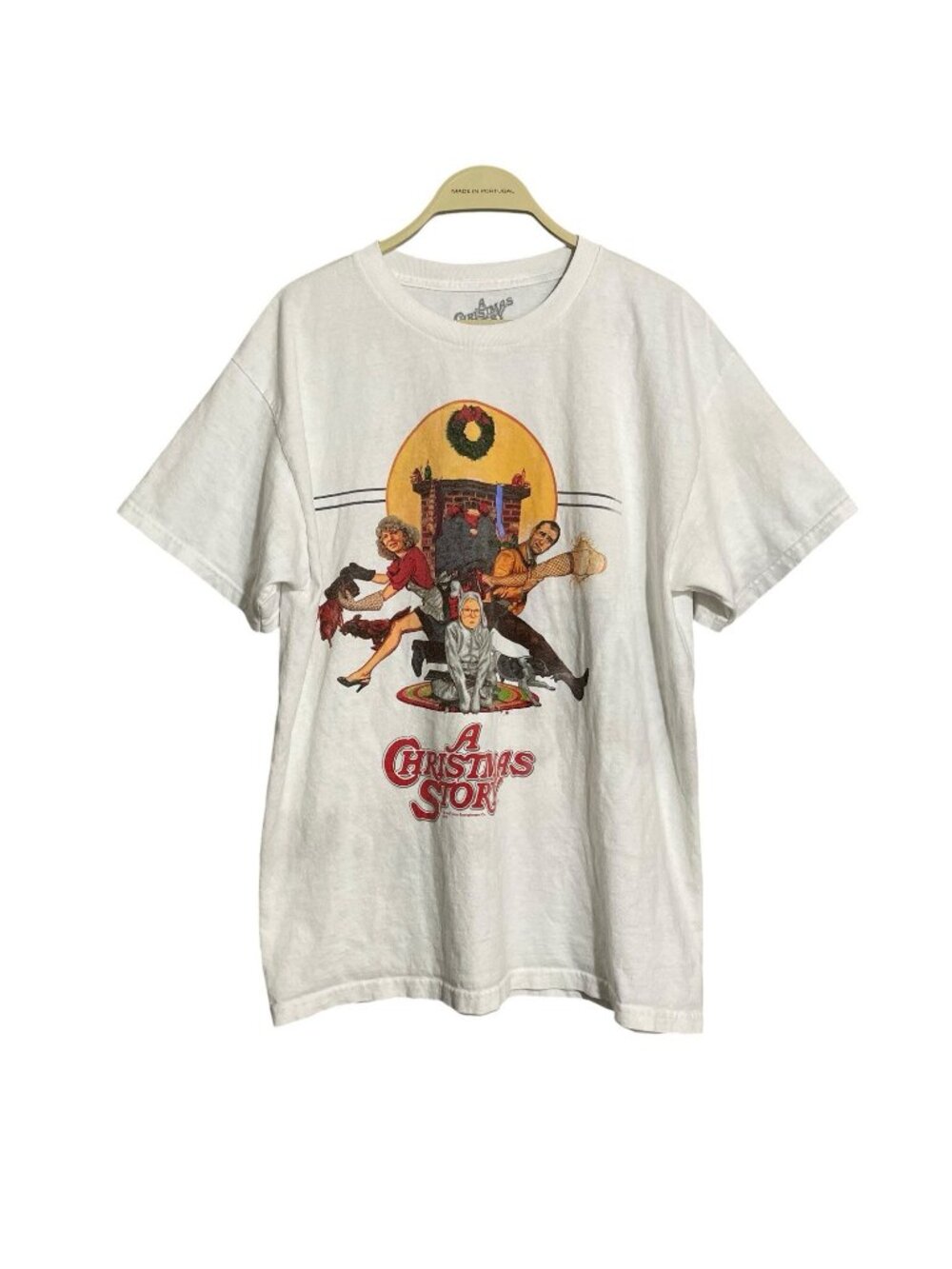 Christmas Story Movie Tshirt Men Size L Mascot Classic Funny Family Graphic Tee